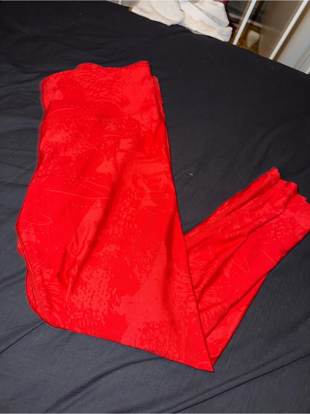 Bright Red Athletic Leggings
